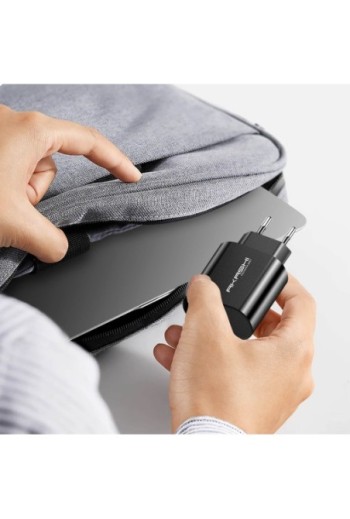 Caricabatterie da Parete USB-C Akashi Carica Rapida 20 W - Nero