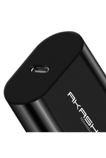 Caricabatterie da Parete USB-C Akashi Carica Rapida 20 W - Nero