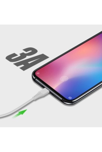 Caricabatterie da parete doppio USB 3A con cavo Smart IC USB-C serie Swissten Slim - bianco