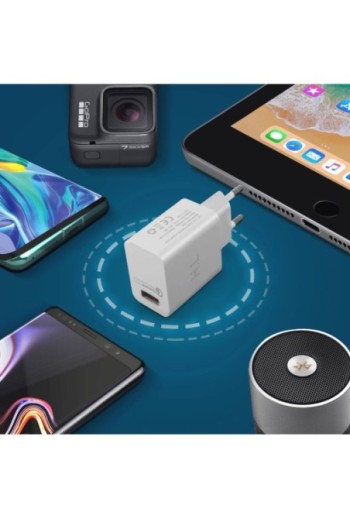 Caricabatterie da muro presa USB – potenza 1A + Cavo Lightning iPhone 5 5s 6 6s 6+ …