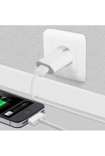Caricabatterie da muro USB + Cavo Apple 30-pin – Bianco