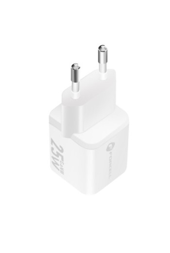 Caricatore da Muro GaN III 25W USB-C + USB - Forcell F-Energy Mini Bianco