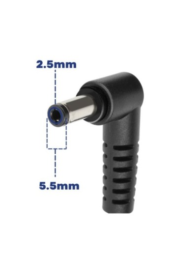 Caricabatterie da muro PC portatile 90W Laptop Connettore 5 5 x 2 5 mm Nero Akyga