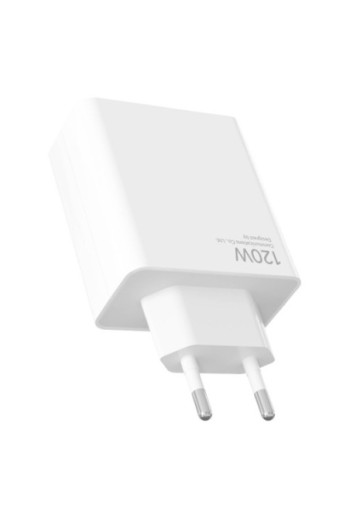 Caricabatterie da muro 120W con cavo da USB a USB-C Bianco
