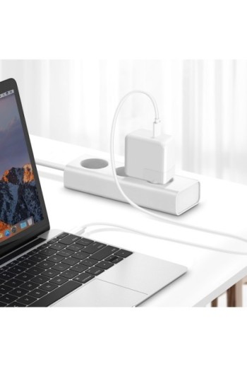 Caricabatterie USB-C per MacBook - adattatore da parete 30W + cavo USB-C 1 metro e 70 - Moxie bianco