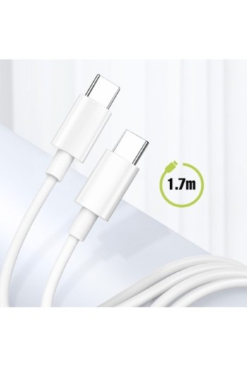 Caricabatterie USB-C per MacBook - adattatore da parete 30W + cavo USB-C 1 metro e 70 - Moxie bianco
