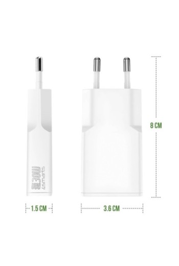 Caricabatterie da muro USB-C GaN 30W - 4smarts PDPlug Slim bianco