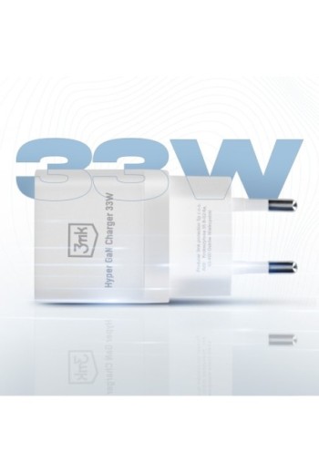 Caricabatterie USB + USB-C 33W 3mk - bianco