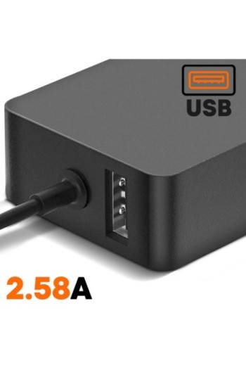 Caricabatterie per Microsoft Surface 44W /2 58A spina UE 1 metro e 20 nero