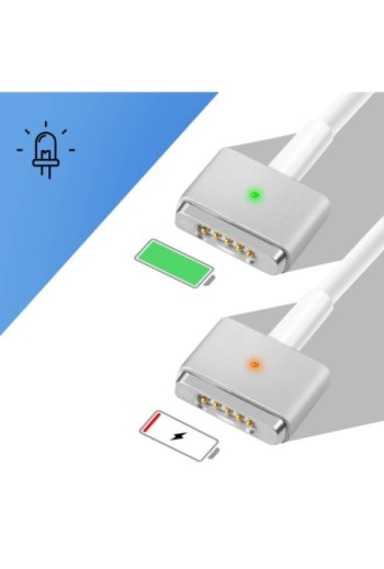 Caricabatterie MacBook MagSafe 2 Magnetico Carica Rapida 85W Indicatore LED - Bianco