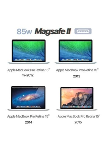 Caricabatterie MacBook MagSafe 2 Magnetico Carica Rapida 85W Indicatore LED - Bianco