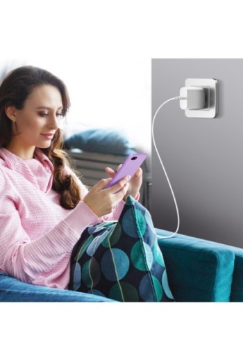 Pack 2-in-1: Caricatore USB-C da 20W + Auricolari Cablati USB-C Kit Mani Libere - Bianco