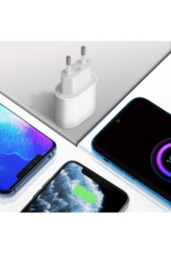 Caricatore da Parete USB-C Power Delivery 20W Fast Charge - Bianco
