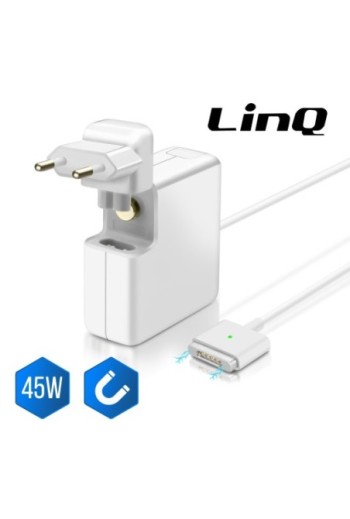 Caricabatterie da parete MagSafe 2 45W A2-45 LinQ - Bianco per Apple MacBook Air (2a generazione)