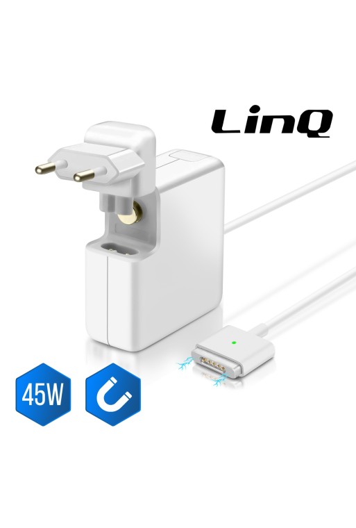 Caricabatterie da parete MagSafe 2 45W A2-45 LinQ - Bianco per Apple MacBook Air (2a generazione)