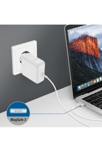 Caricabatterie da parete MagSafe 2 45W A2-45 LinQ - Bianco per Apple MacBook Air (2a generazione)