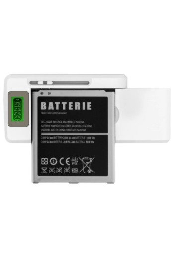 Caricabatterie universale con LCD + porta USB 1A