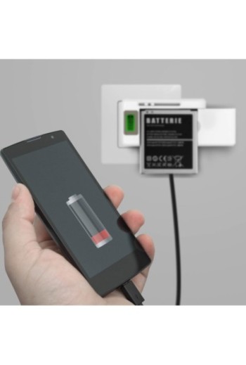 Caricabatterie universale con LCD + porta USB 1A