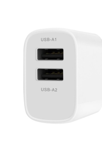Caricatore da Parete Doppio USB 10.5W - LinQ Bianco