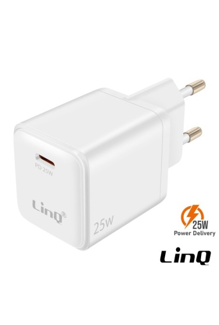 Caricatore da Muro USB-C Power Delivery 25W - LinQ Bianco