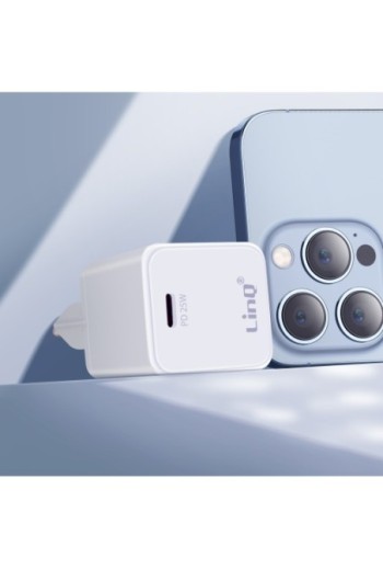 Caricatore da Muro USB-C Power Delivery 25W - LinQ Bianco