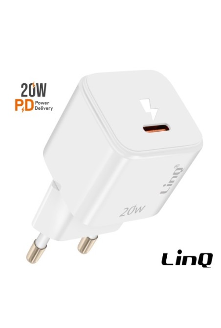 Caricatore da Muro USB-C Power Delivery 20W - LinQ Bianco