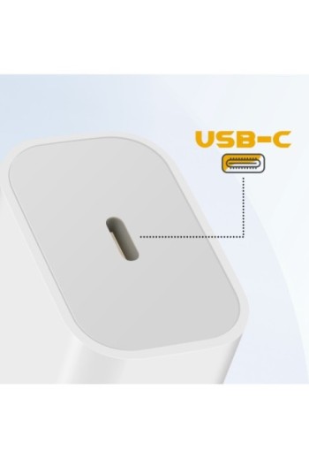 Caricatore da parete USB-C Power Delivery 20W – Inkax Bianco