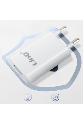 Caricabatterie USB + cavo Lightning bianco - set di ricarica per iPhone LinQ