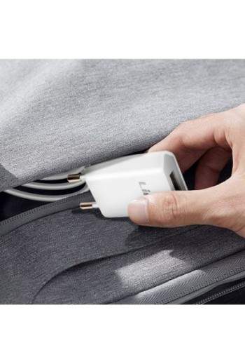 Caricabatterie USB + cavo Lightning bianco - set di ricarica per iPhone LinQ