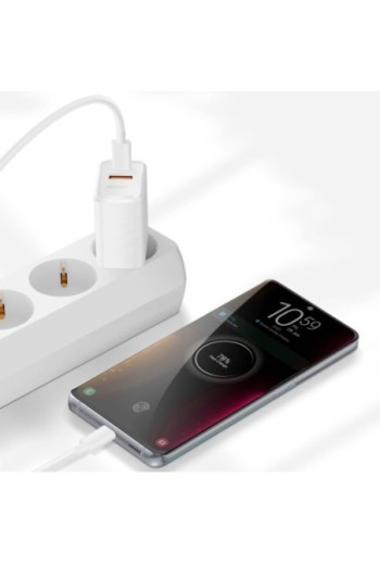 Caricabatterie da Muro USB-A QC3.0 e USB-C Power Delivery Carica Rapida 20W Akashi - Bianco