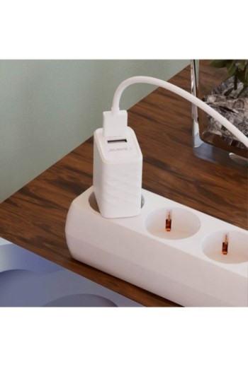 Caricabatterie da Muro 2x USB 3.0 2.4A Carica Rapida Akashi - Bianco