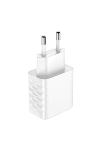 Caricabatterie da Muro 2x USB 3.0 2.4A Carica Rapida Akashi - Bianco