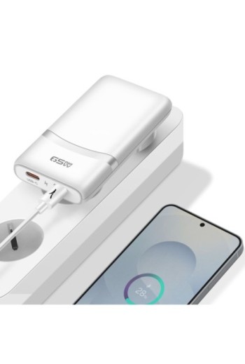 Caricatore da Viaggio GaN 65W con prese EU/US/UK/AUS - Akashi Bianco