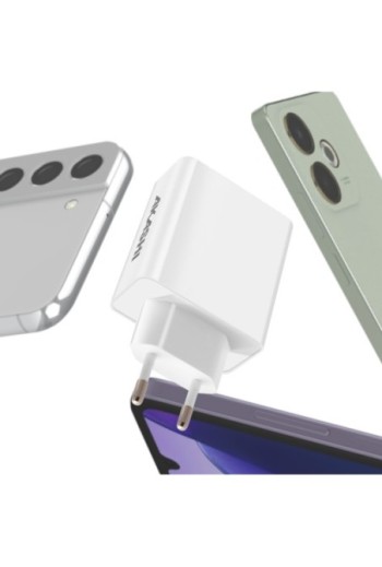 Caricatore da Muro Rapido 4 Porte USB 25W – Akashi Bianco