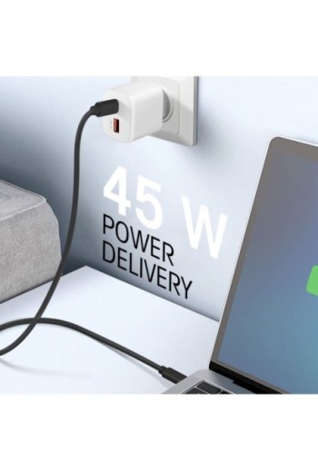 Caricabatterie da muro LinQ - USB-C Power Delivery 45W e USB Quick Charge 3.0 18W