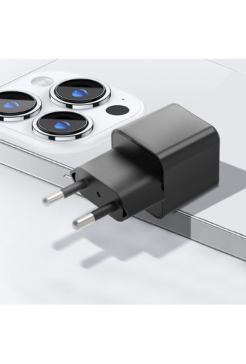 Caricabatterie da muro USB-C SuperGaN 30W carica rapida - Akashi nero