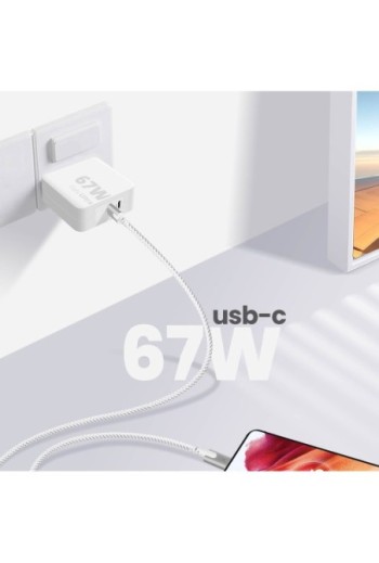 Caricabatterie da viaggio GaN-Ultra 67W Xtorm - 2x USB-C Power Delivery + cavo USB-C