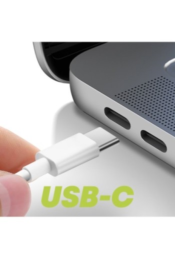 Caricabatterie USB-C per MacBook - spina da 61W + cavo USB-C da 1 metro e 70 - Moxie bianco