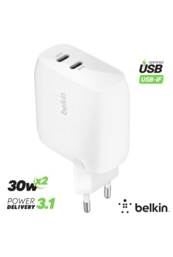 Caricabatterie da muro USB-C 30W - Belkin Power Delivery bianco