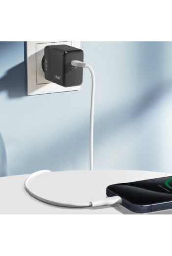 Caricabatterie USB-C Power Delivery 33W compatto - LinQ nero