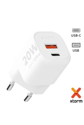 Caricabatterie USB-C 20W + USB - Xtorm GaN² Ultra
