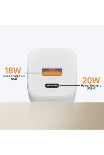 Caricabatterie USB-C 20W + USB - Xtorm GaN² Ultra