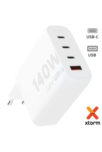 Caricabatterie per computer portatili USB-C 140W + USB - Xtorm GaN² Ultra