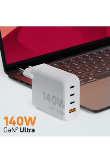 Caricabatterie per computer portatili USB-C 140W + USB - Xtorm GaN² Ultra