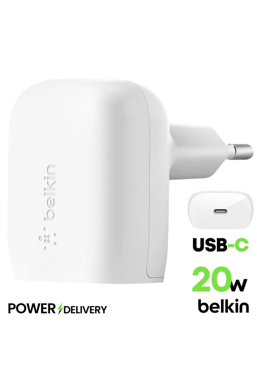 Caricabatterie Belkin USB-C Power Delivery 20W - bianco