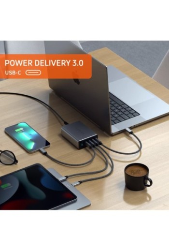 Caricabatterie GaN 165W con 4x USB-C Power Delivery Satechi grigio siderale