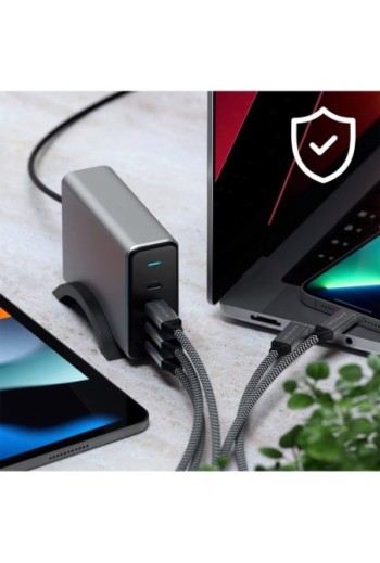 Caricabatterie GaN 165W con 4x USB-C Power Delivery Satechi grigio siderale