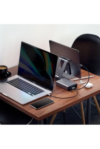 Caricabatterie 108W 2 USB-C Power Delivery + 2 USB con spina da muro Satechi grigio siderale