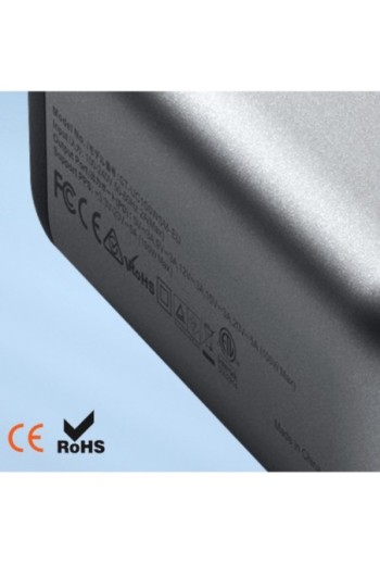 Caricatore GaN Satechi 100W Power Delivery USB-C per computer e smartphone Grigio siderale