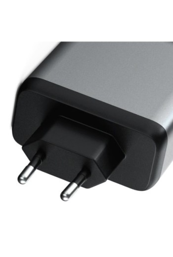 Caricatore GaN Satechi 100W Power Delivery USB-C per computer e smartphone Grigio siderale